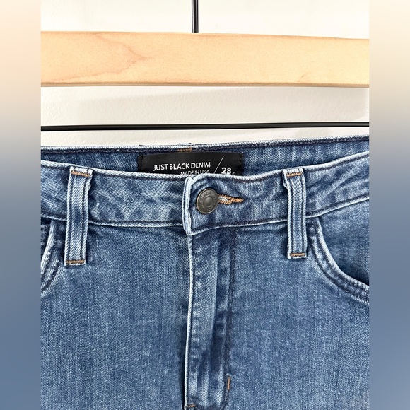 Just Black Denim Straight Leg Jeans Size 28 - Picture 5 of 6